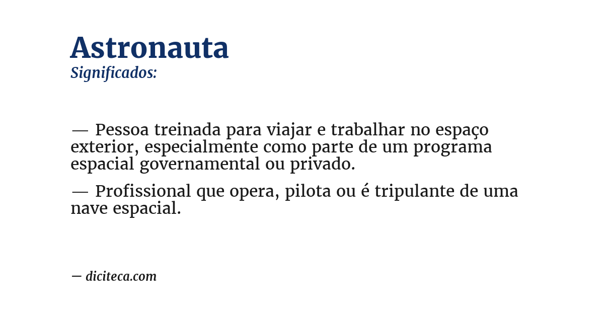 Significado de astronauta