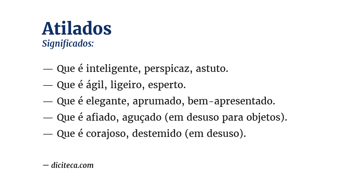 Significado de atilados