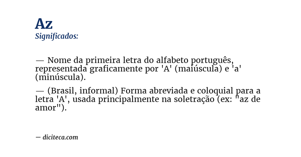 Significado de az