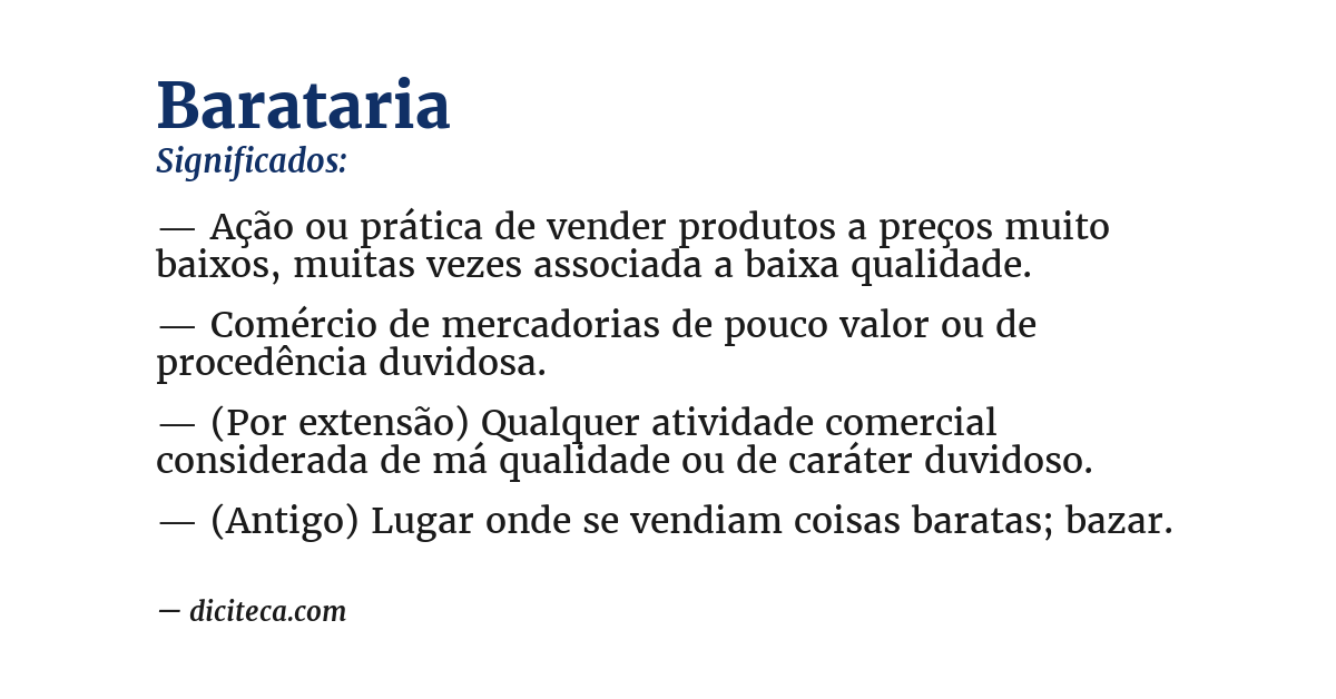 Significado de barataria