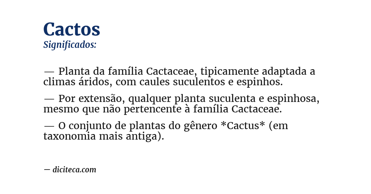 Significado de cactos