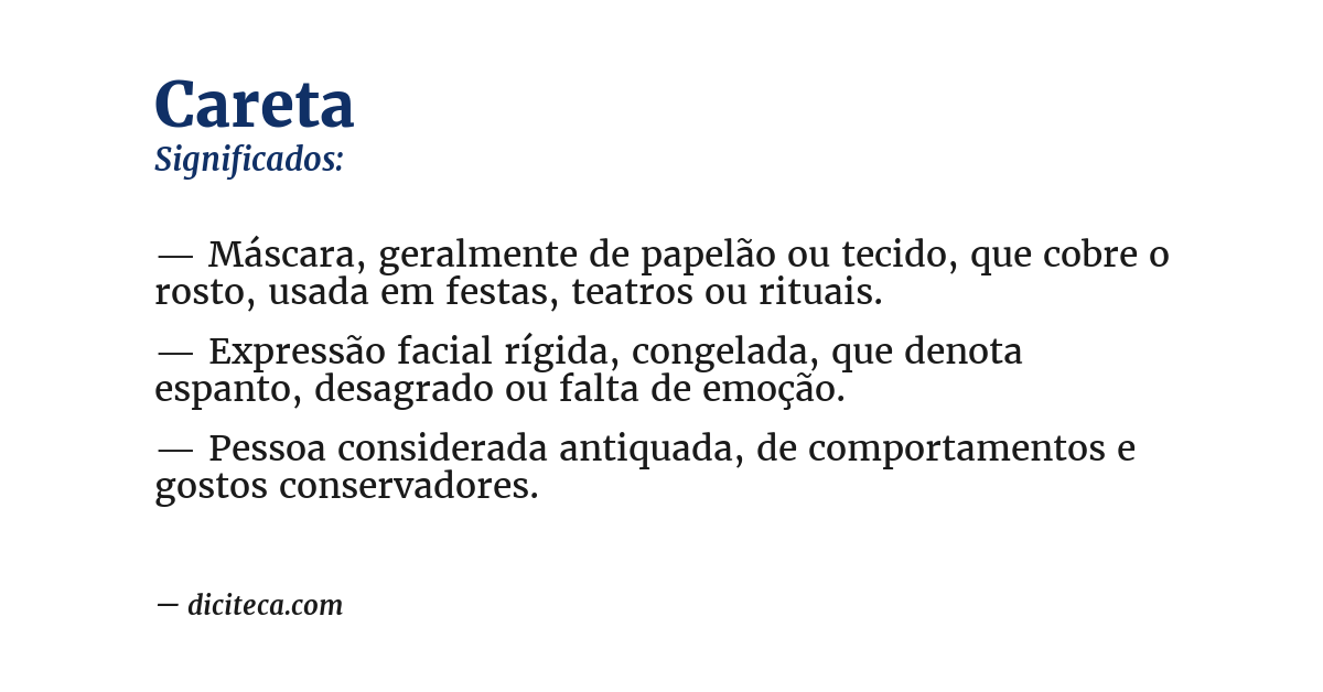 Significado de careta