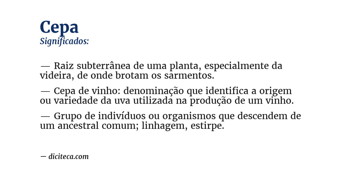 Significado de cepa