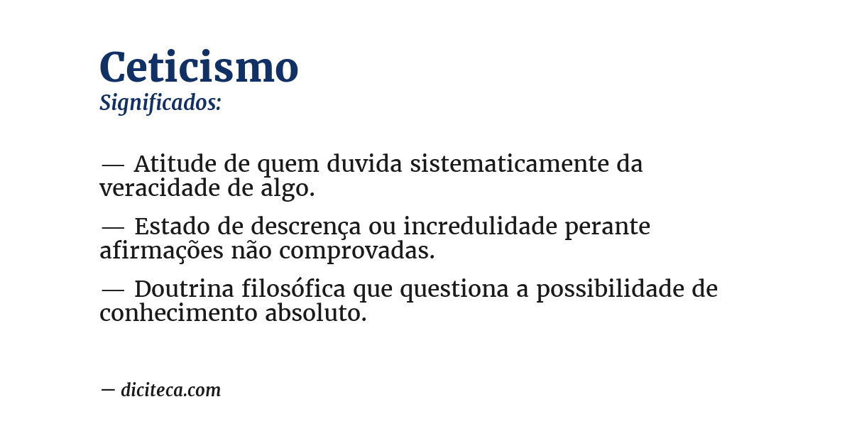 Significado de ceticismo