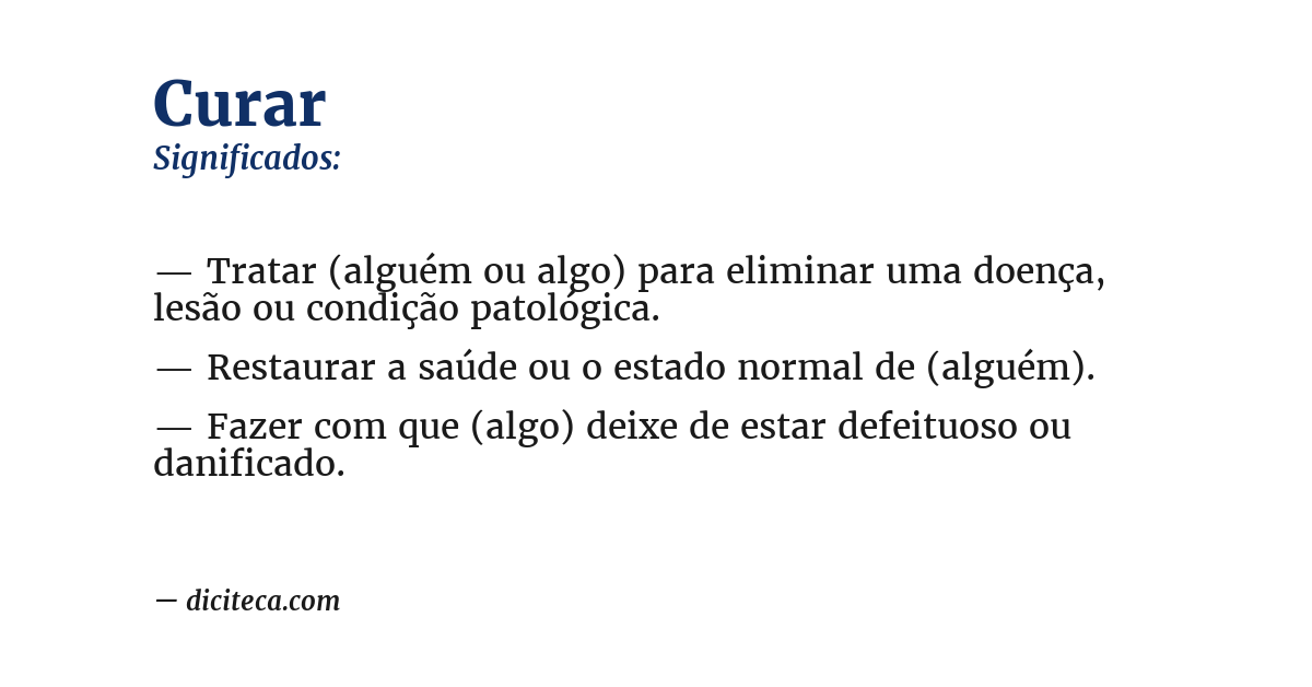 Significado de curar