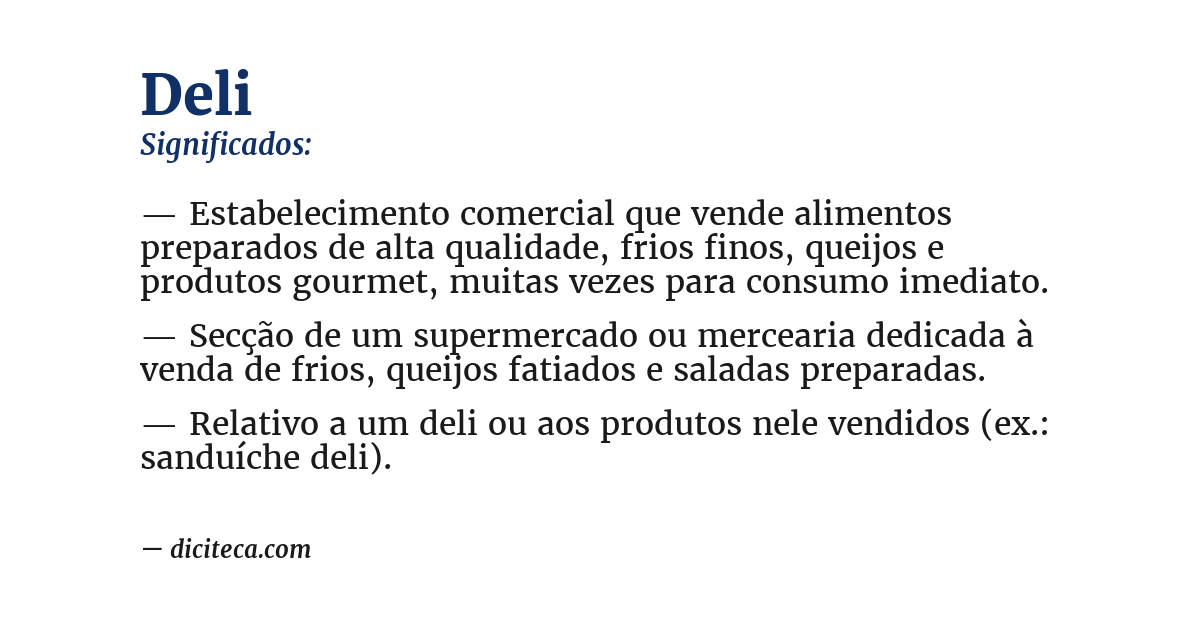 Significado de deli