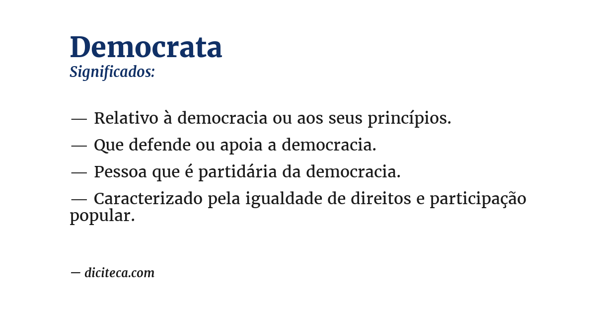 Significado de democrata