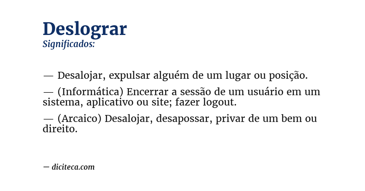 Significado de deslograr