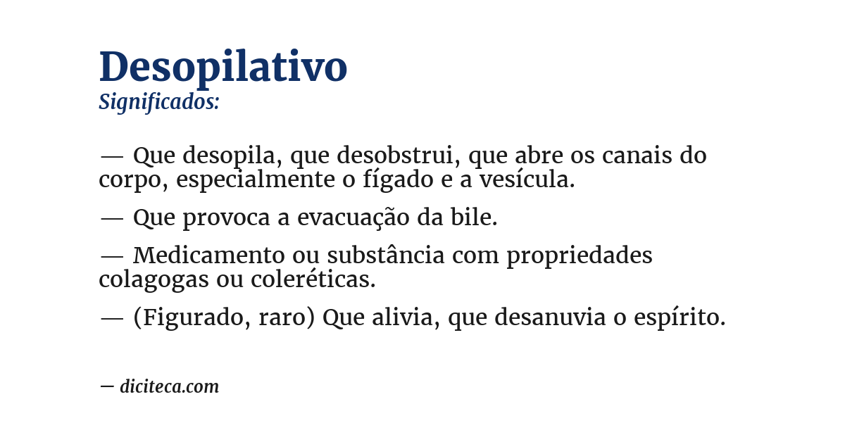 Significado de desopilativo