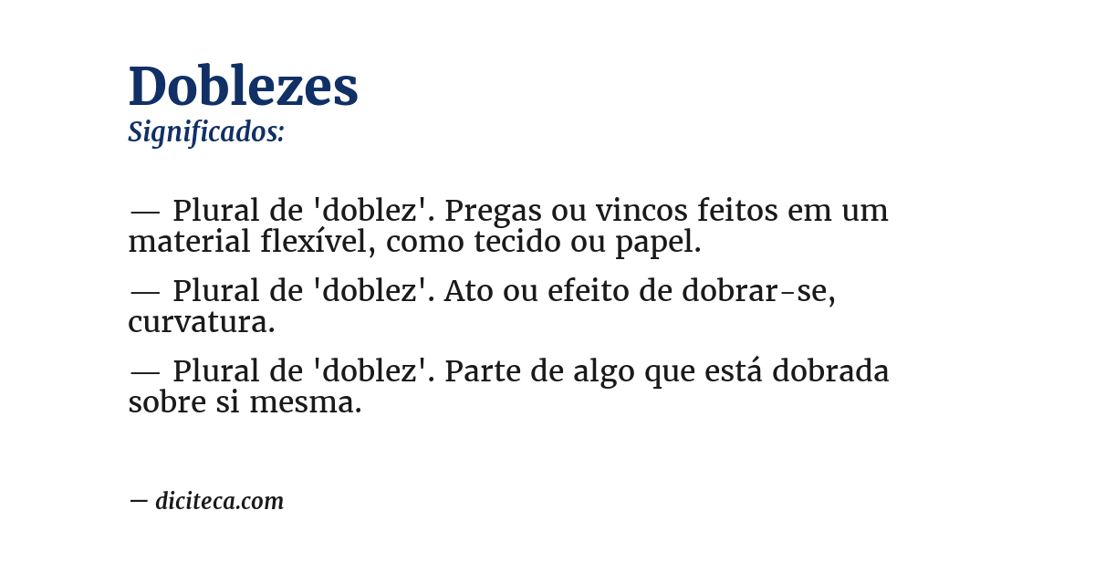 Significado de doblezes