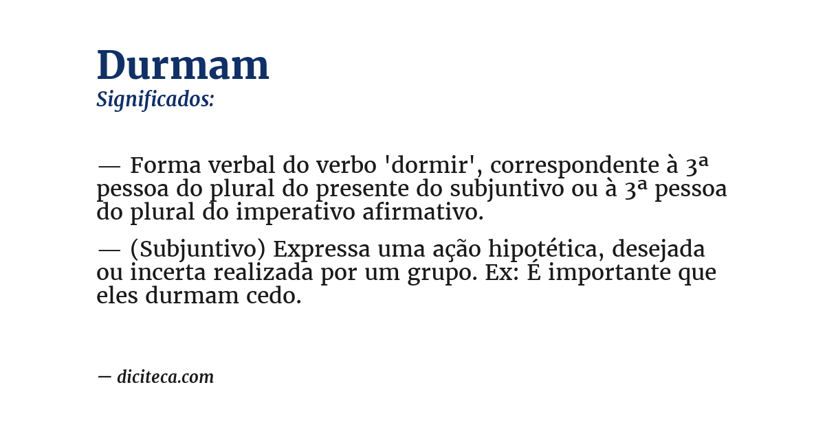 Significado de durmam