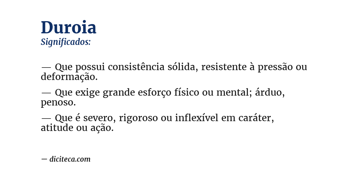 Significado de duroia