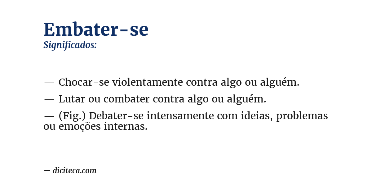 Significado de embater-se