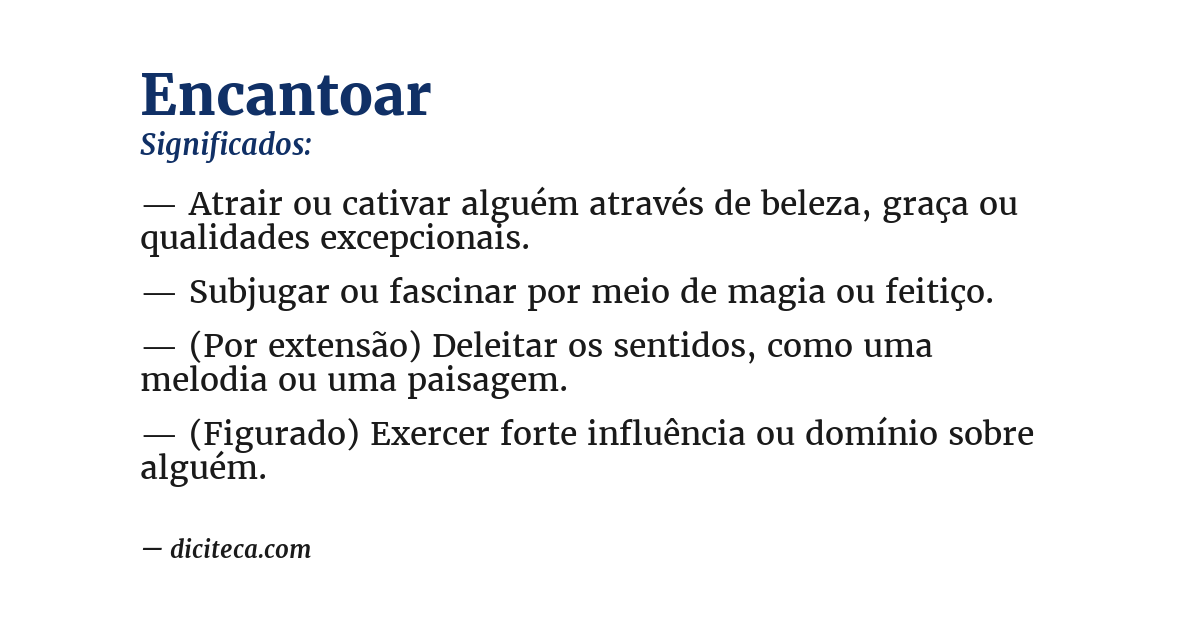 Significado de encantoar