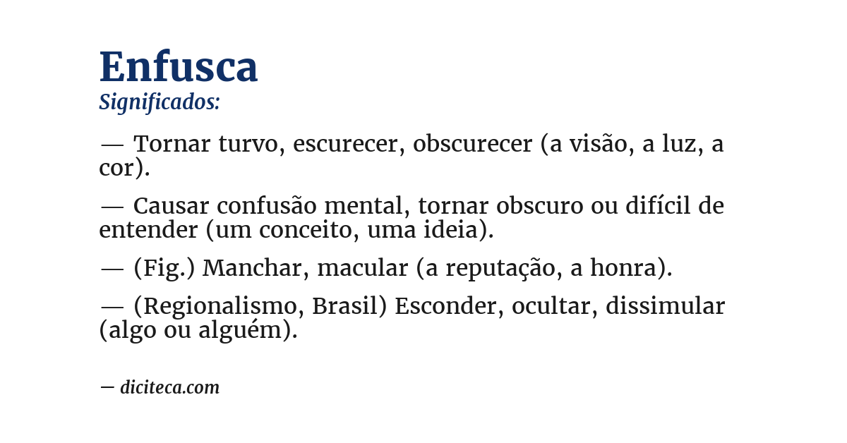Significado de enfusca