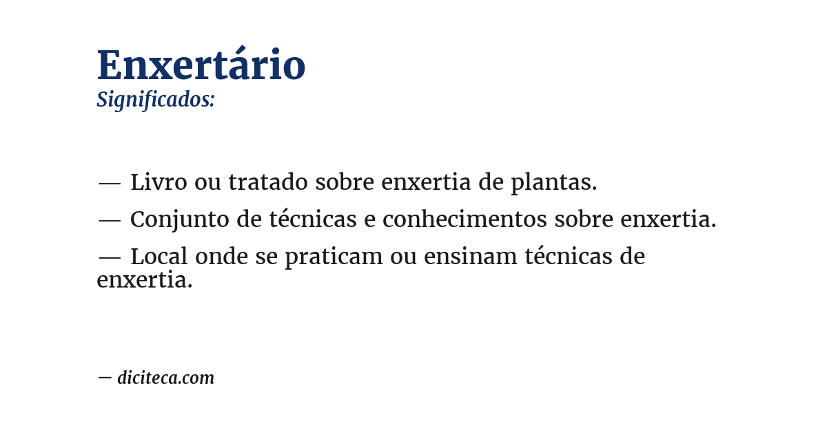 Significado de enxertário