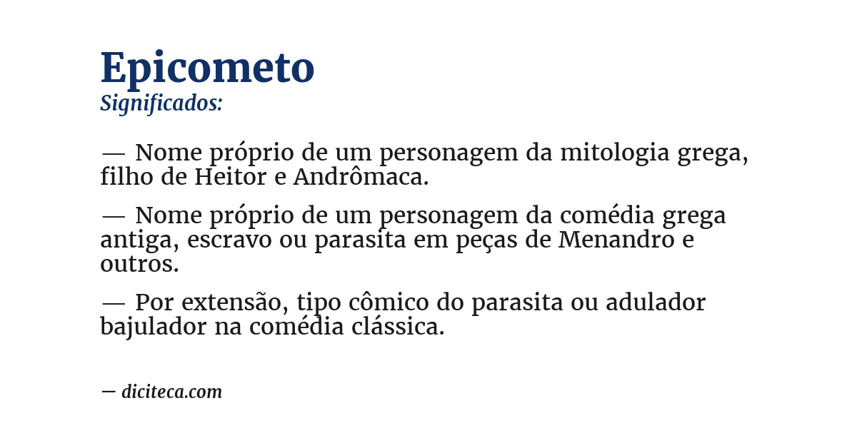 Significado de epicometo