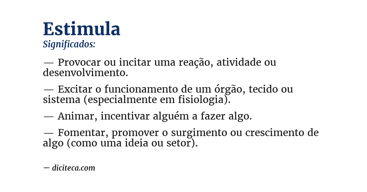 Significado de estimula