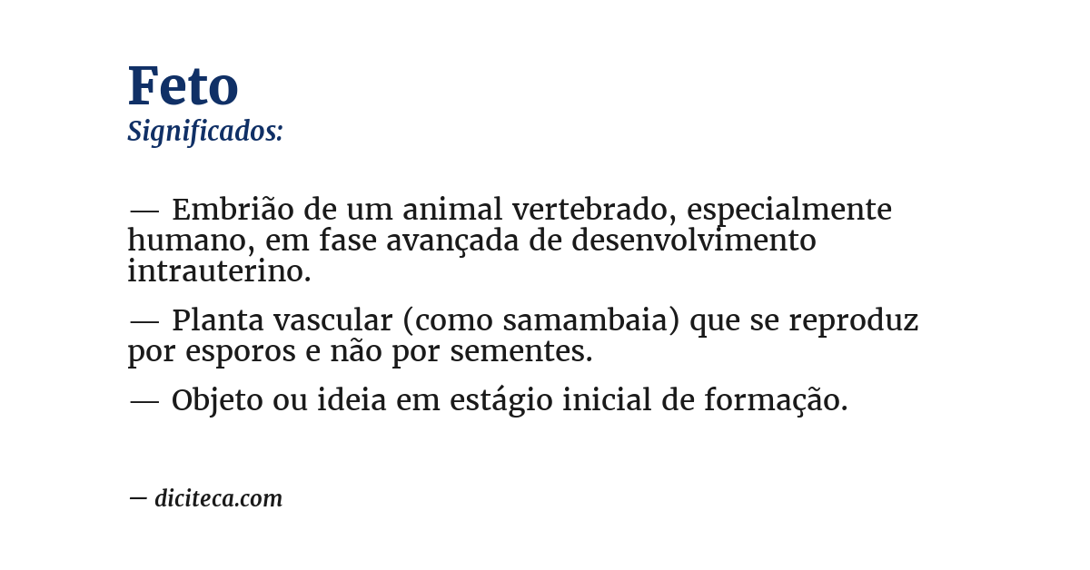 Significado de feto