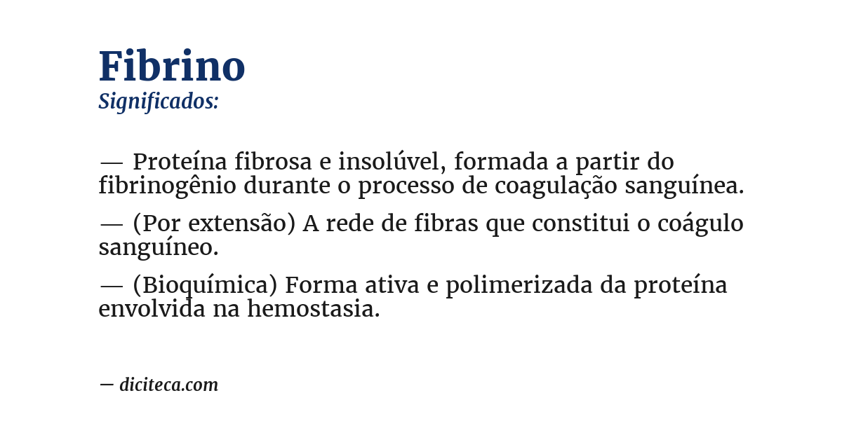 Significado de fibrino