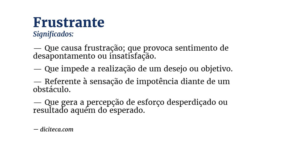 Significado de frustrante