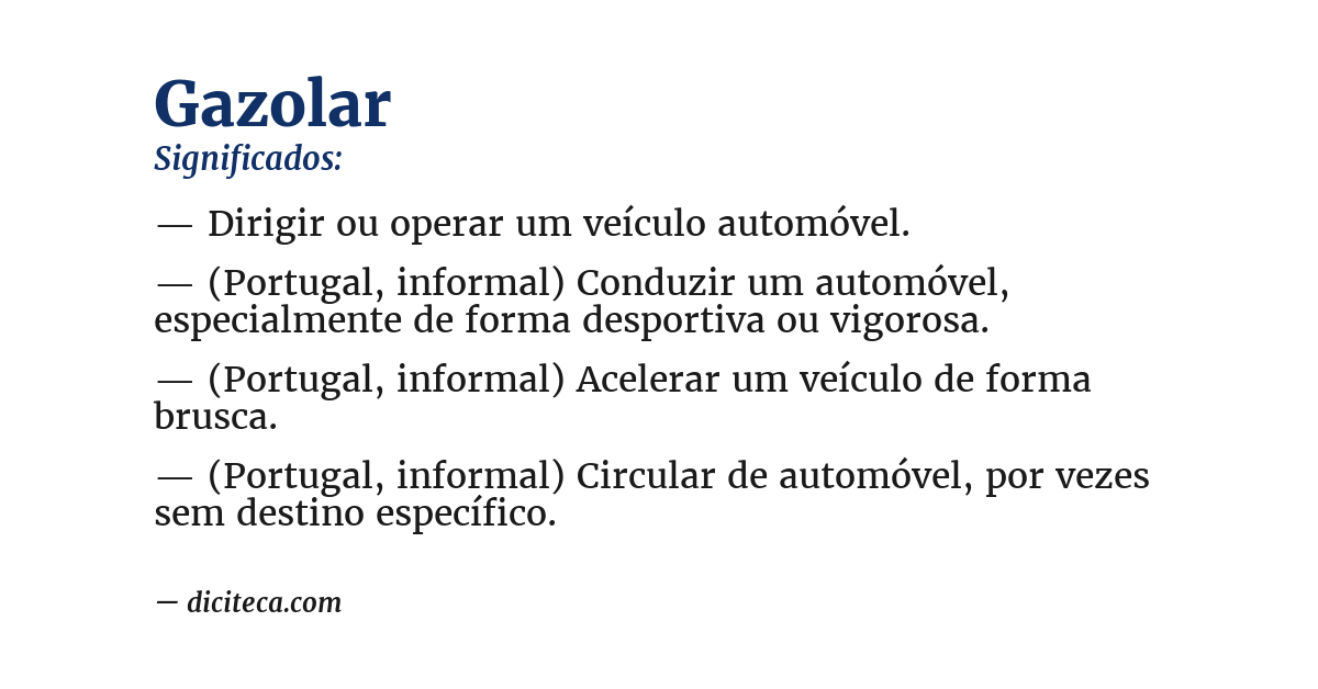 Significado de gazolar