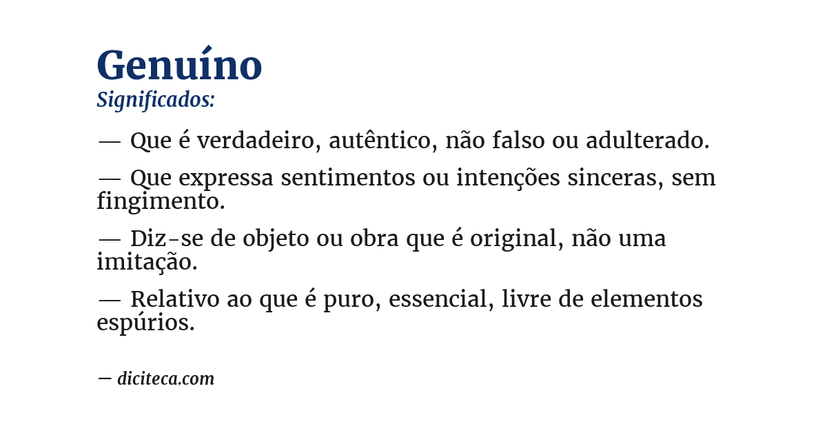Significado de genuíno