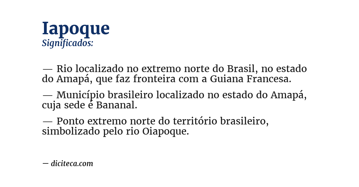 Significado de iapoque