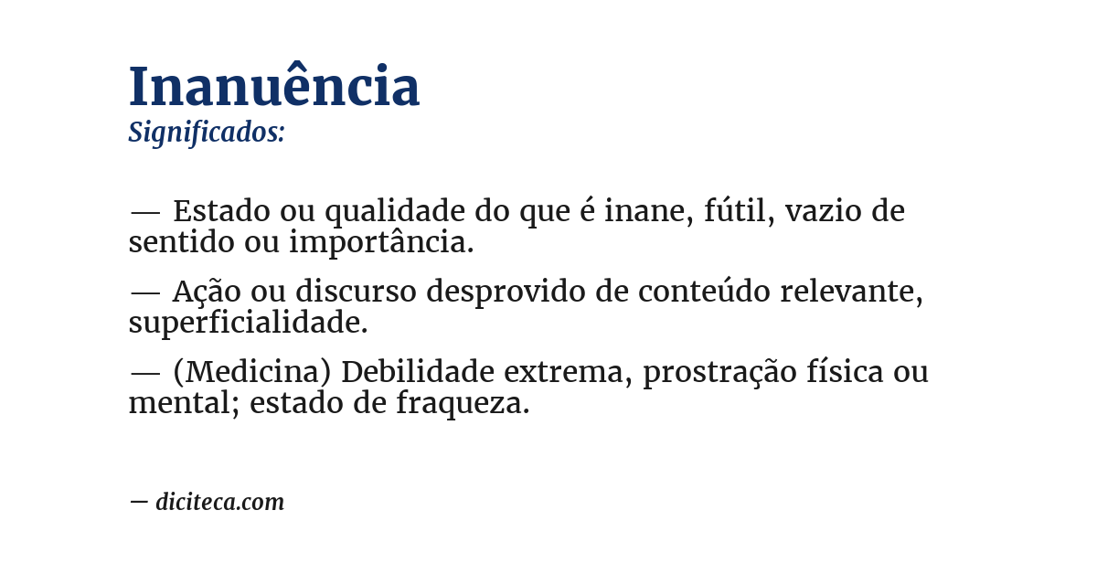 Significado de inanuência
