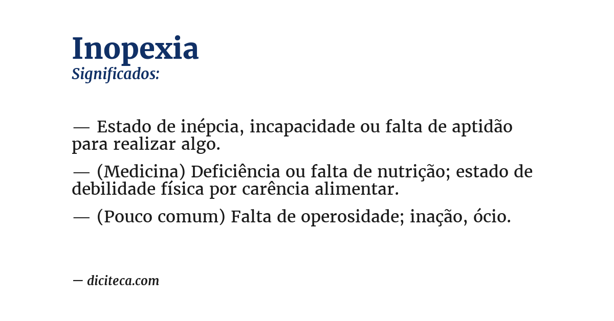 Significado de inopexia