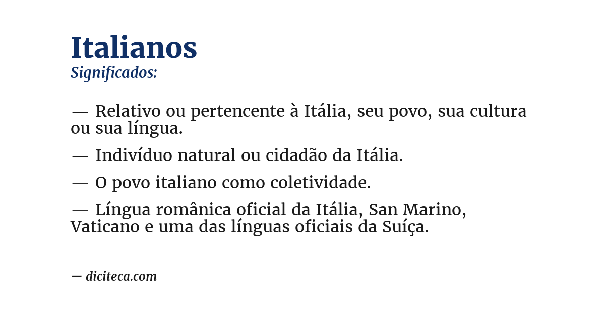 Significado de italianos