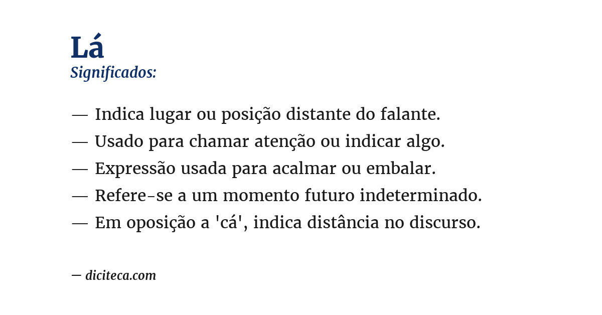 Significado de lá