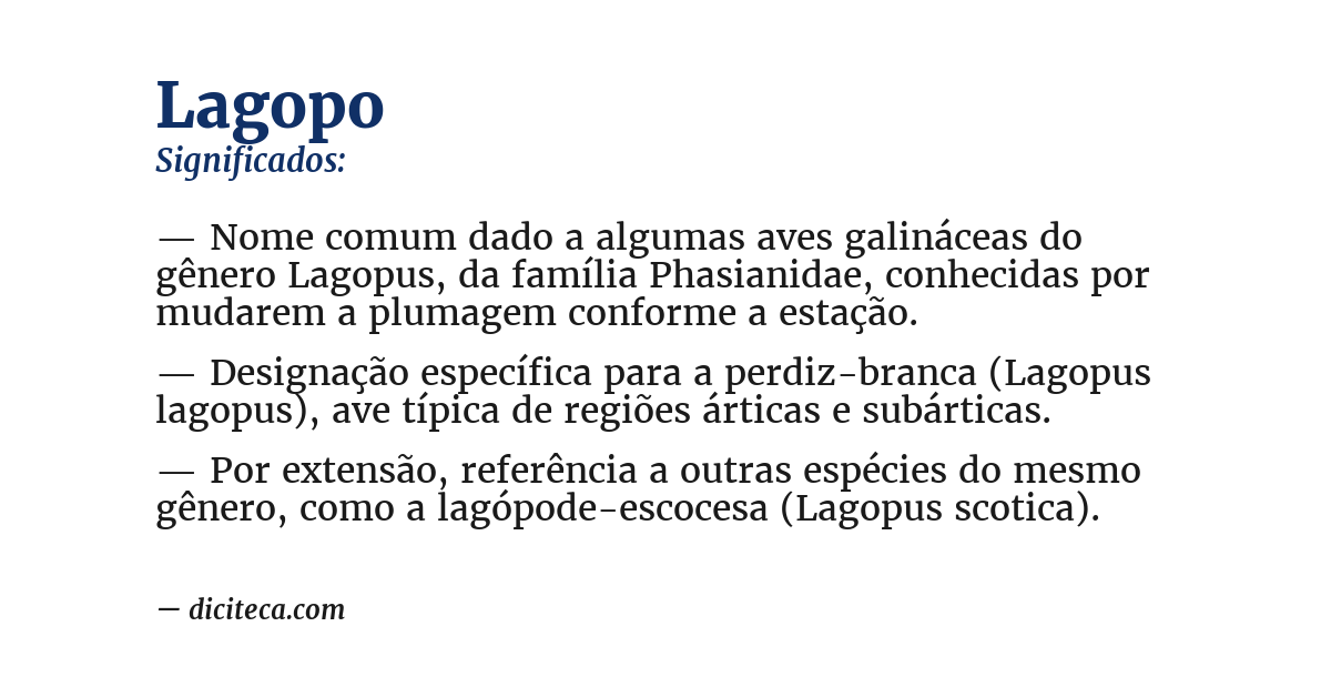 Significado de lagopo