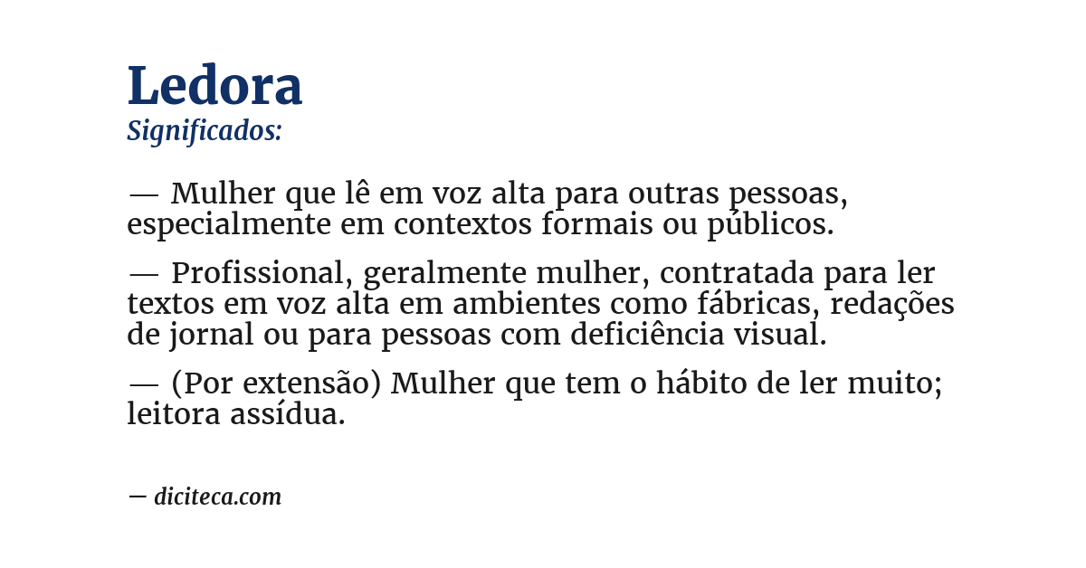Significado de ledora