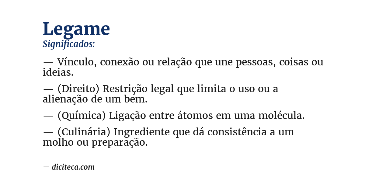 Significado de legame