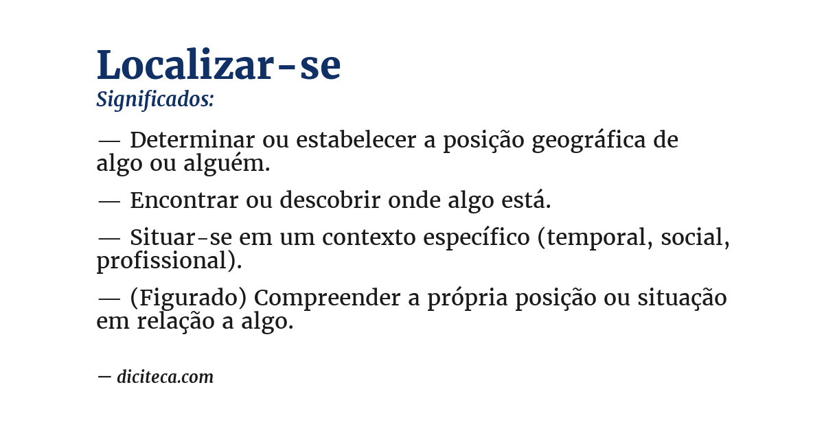 Significado de localizar-se