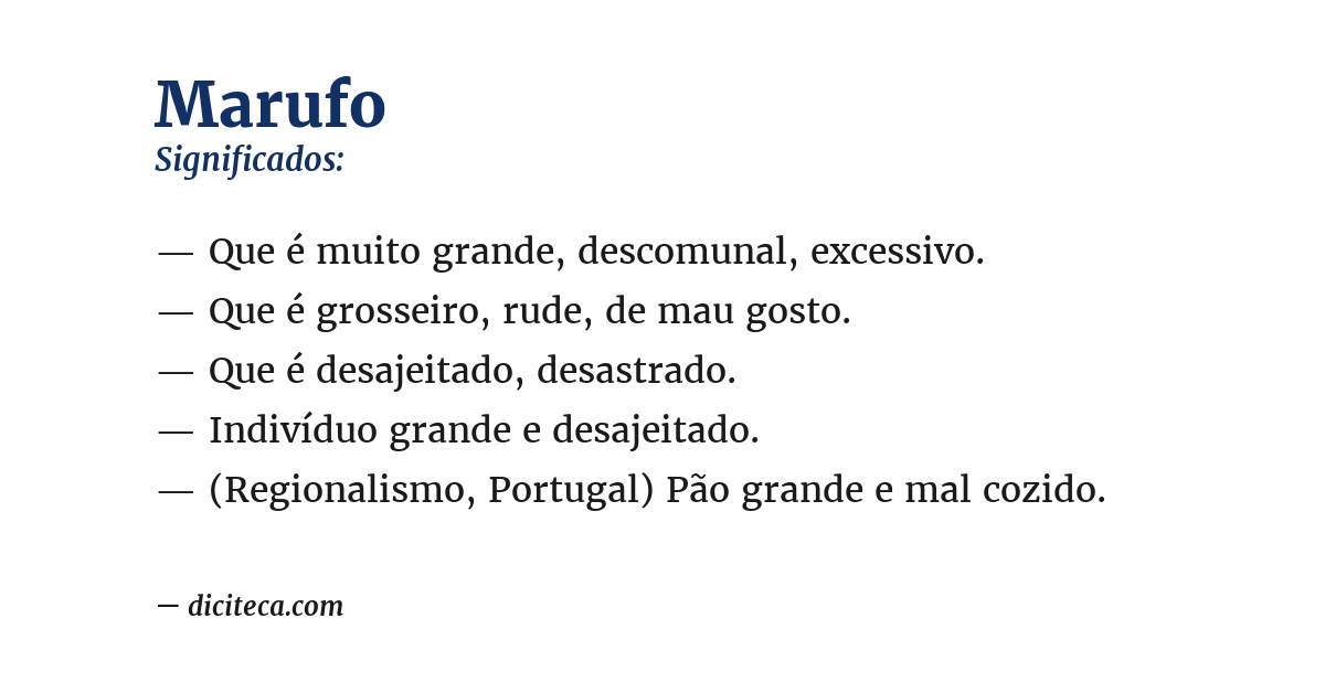 Significado de marufo
