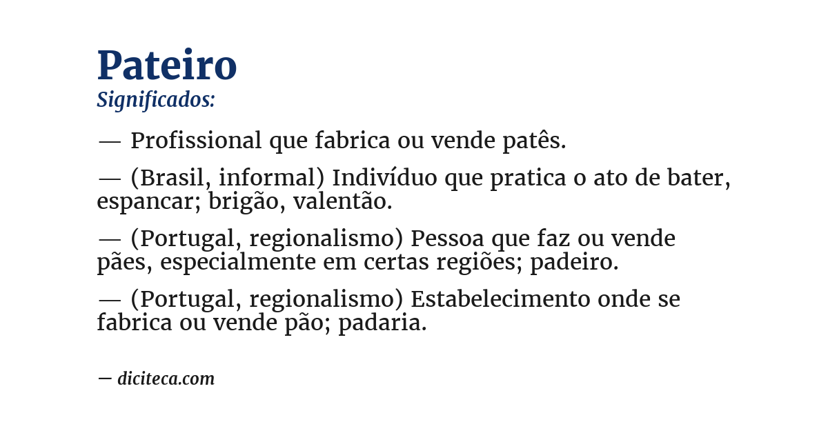 Significado de pateiro