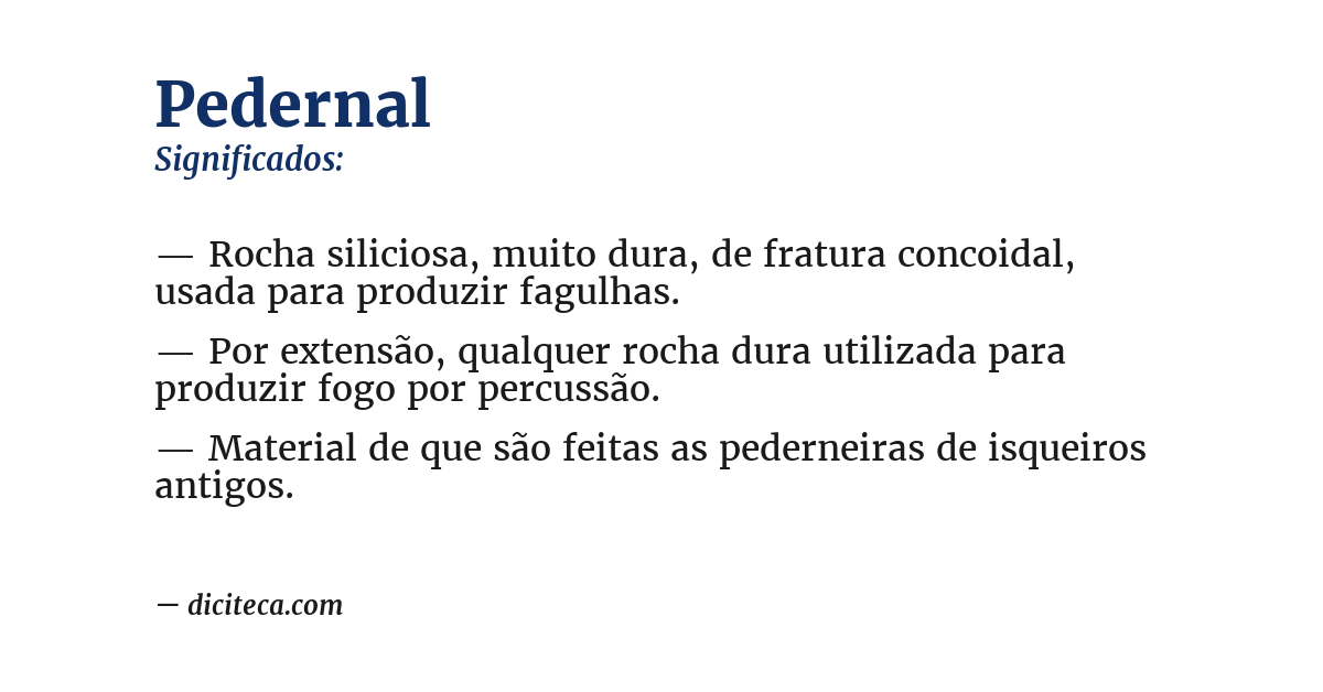 Significado de pedernal