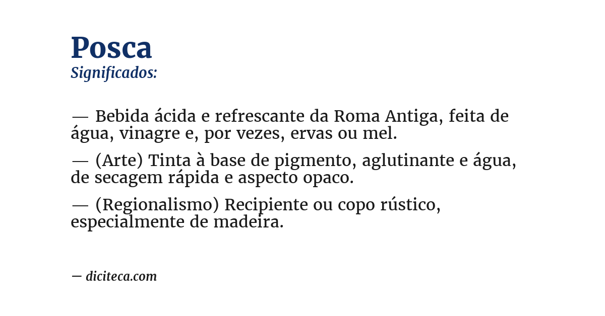 Significado de posca