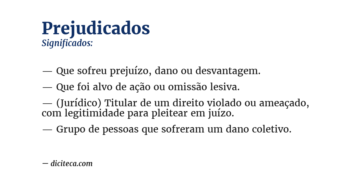 Significado de prejudicados