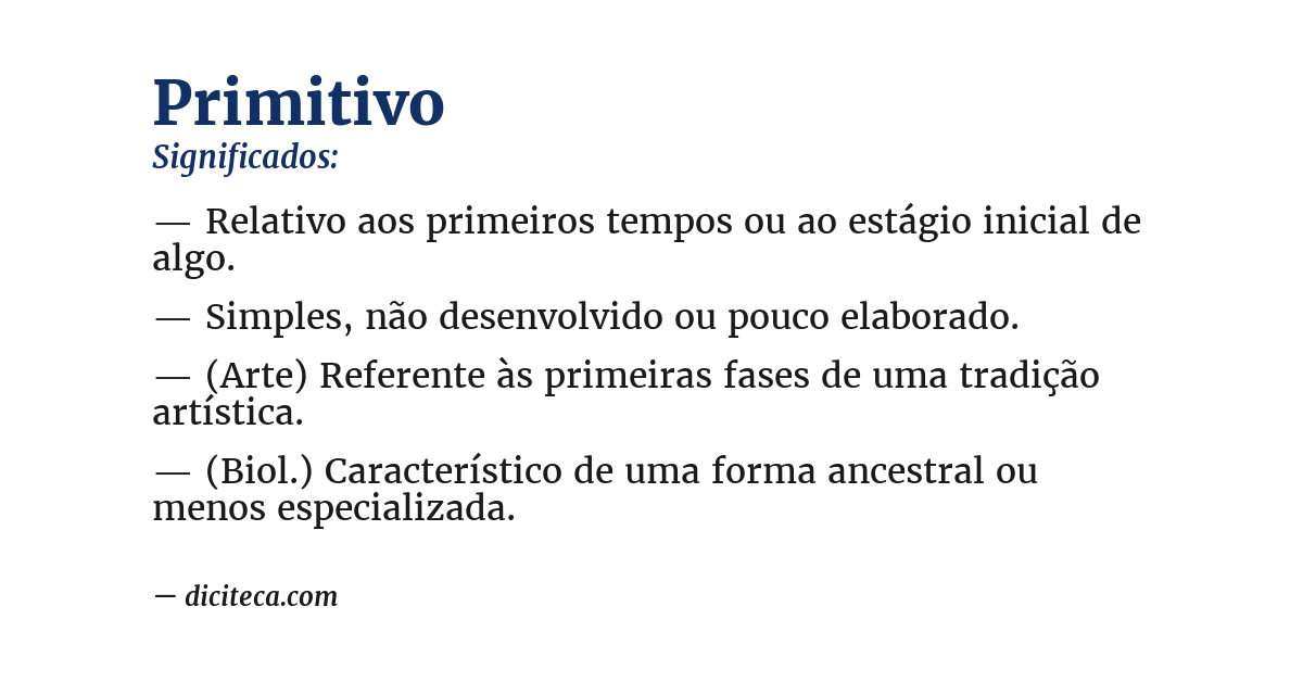 Significado de primitivo
