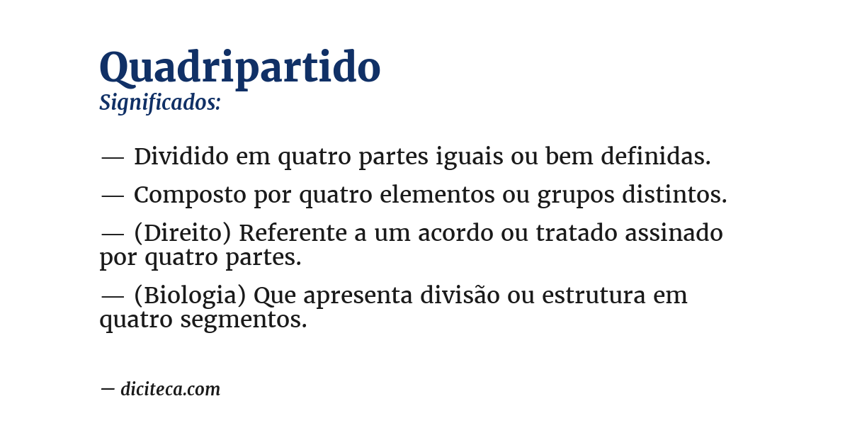Significado de quadripartido