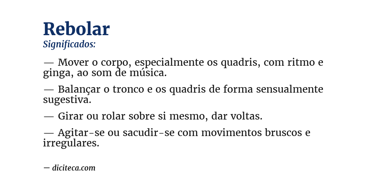 Significado de rebolar