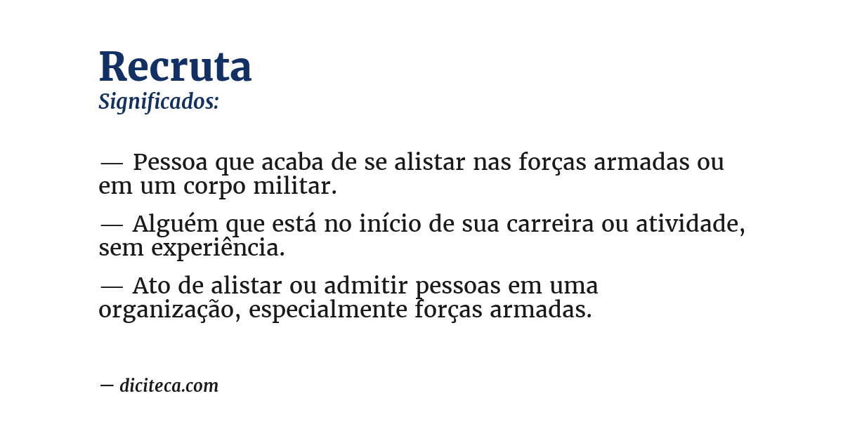 Significado de recruta