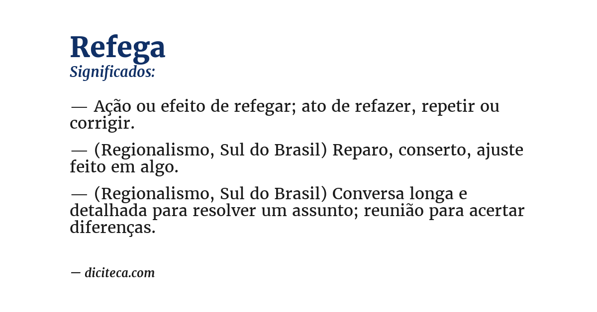 Significado de refega