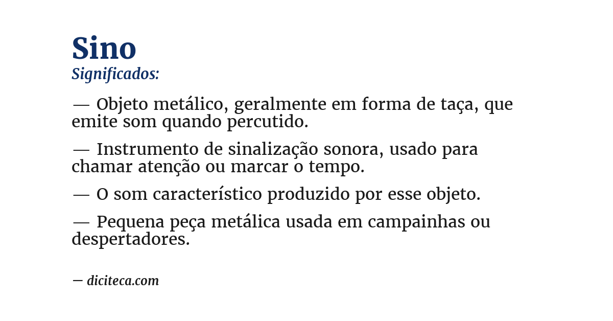 Significado de sino