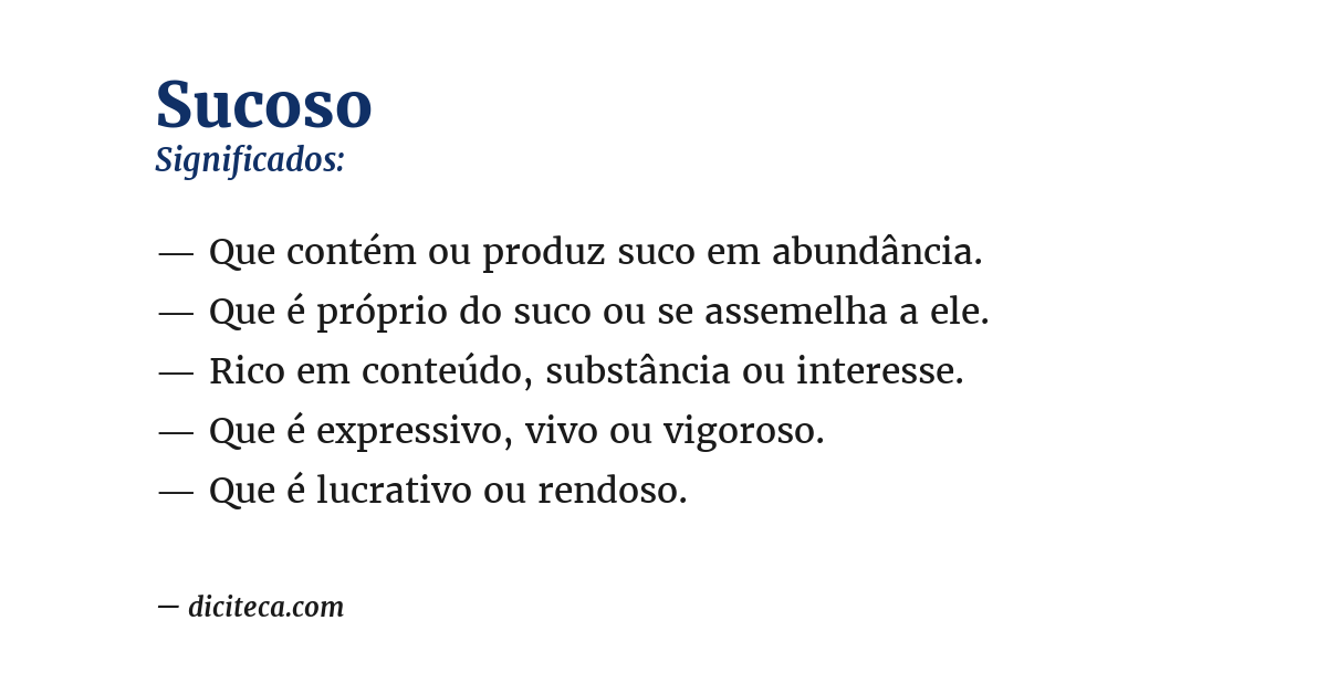 Significado de sucoso