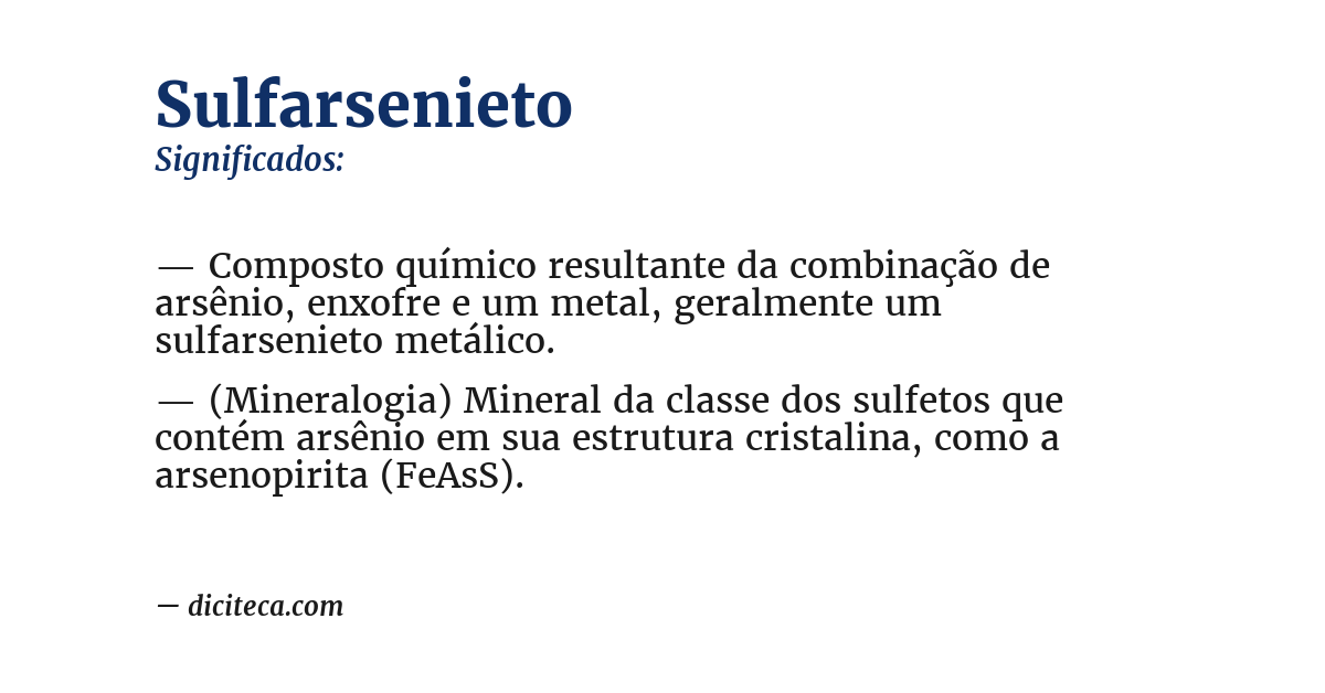 Significado de sulfarsenieto