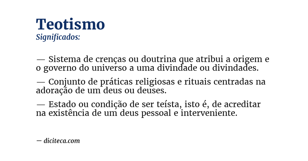 Significado de teotismo